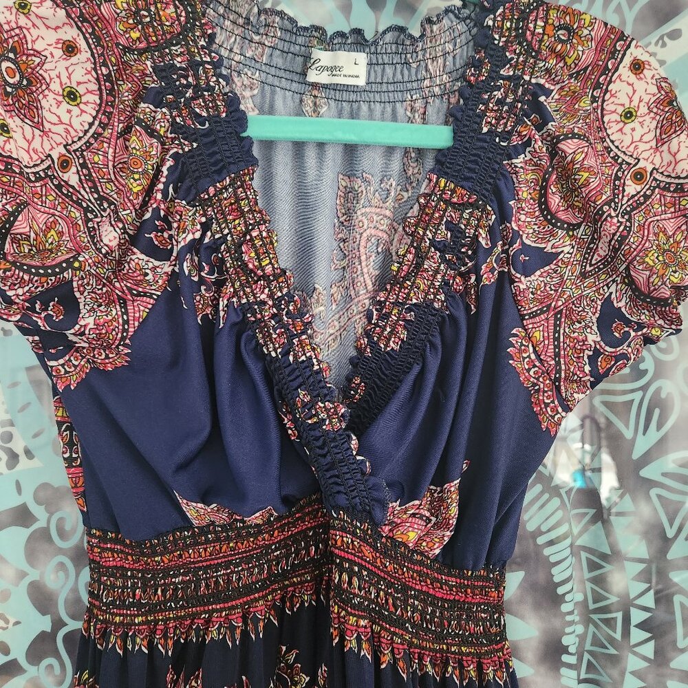 Lapogee Boho Casual Dress, Ladies size L - Picture 2 of 6